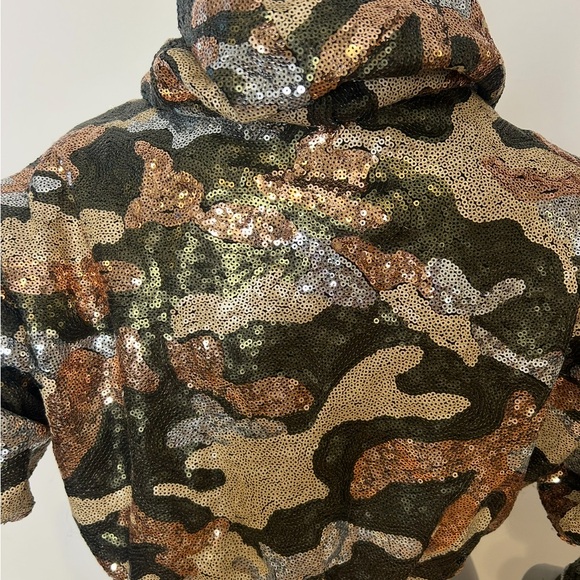 WOW Couture Camouflage Sequins  Cropped Hoodie❤️S - Picture 12 of 15